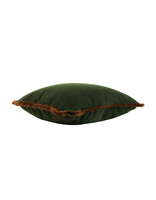 Cojin July Dark Green Con Fleco