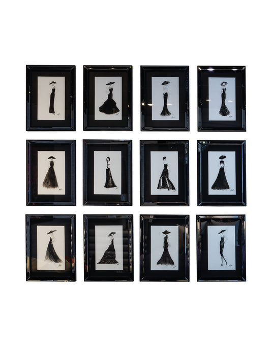 Set de Cuadros Black & Mirror 6 Piezas
