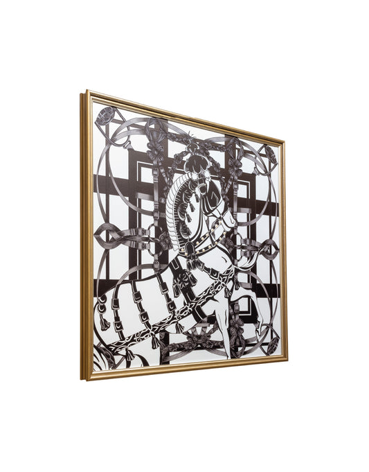 Cuadro Caballo Blanco Negro