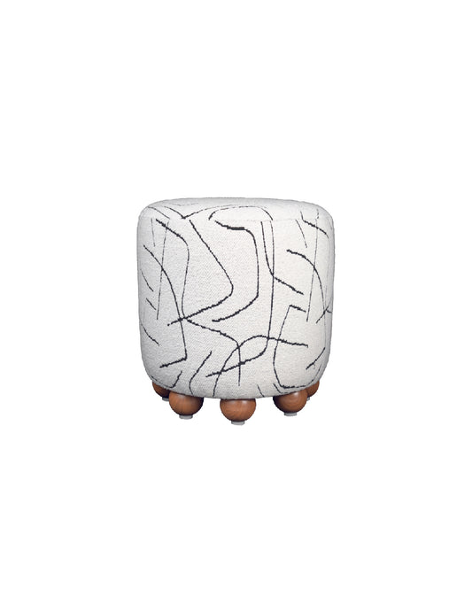 Taburete Agnes Hani White Lined - Linea A