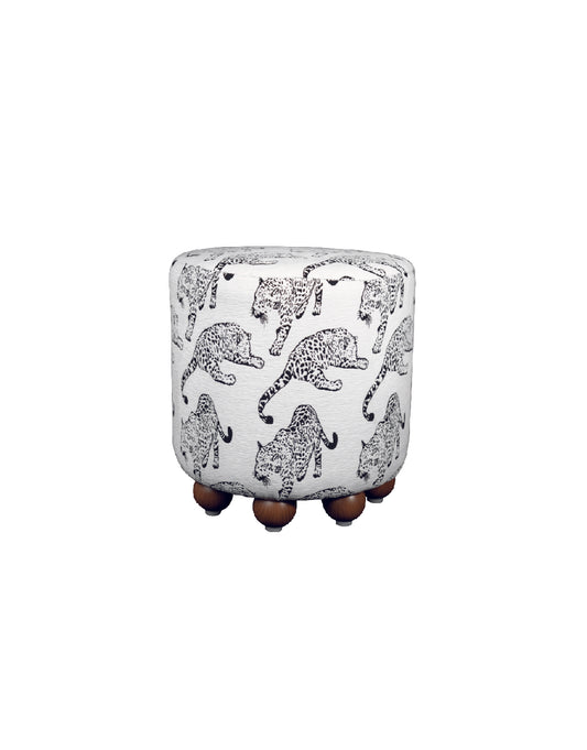 Taburete Agnes Nibo White Cheeta - Linea B